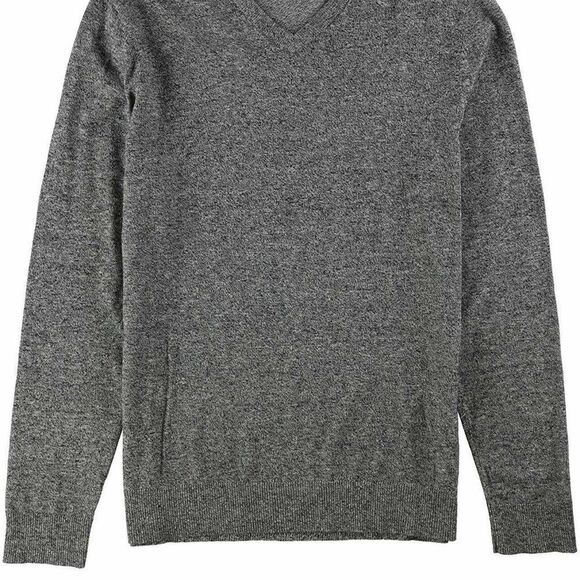 Alfani Men's Solid V-Neck Cotton Sweater - Picture 2 of 4